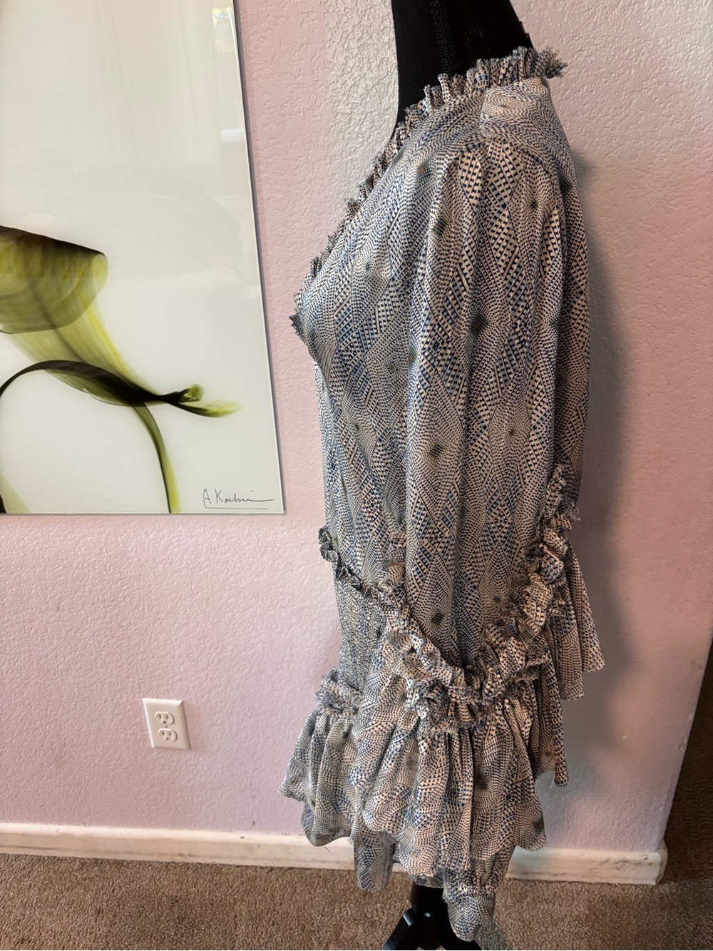 Alexis Leannie ruffle dress size large - Picture 3 of 6
